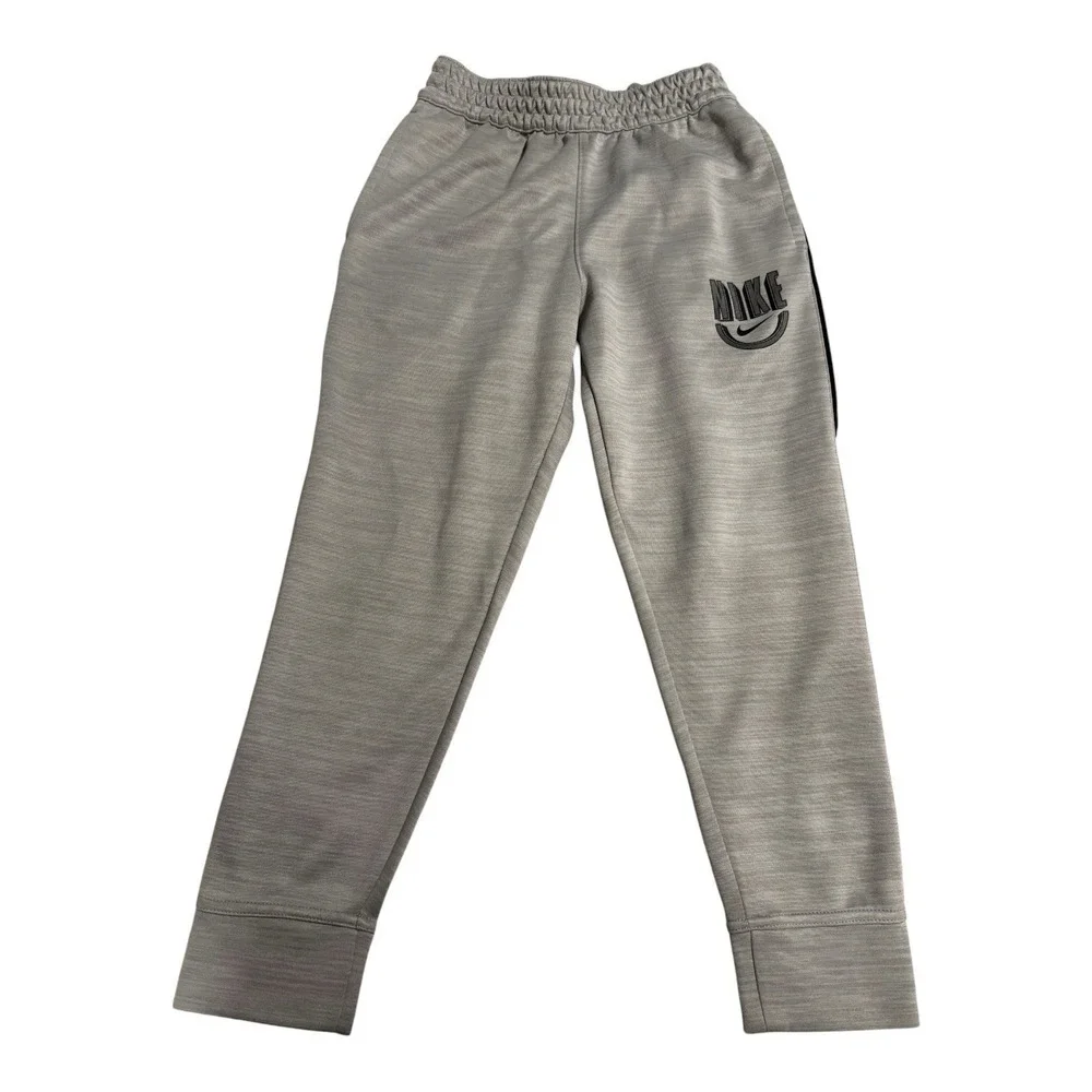 Nike Sweatpants Youth Sz Sm Gray Standard Fit Logo Dri Fit Joggers